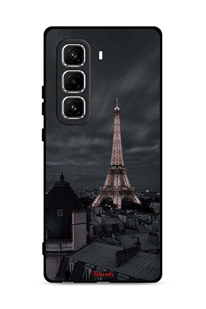 Tolwak غطاء حماية لهاتف Infinix Hot 50 Pro Plus 4G بتصميم برج إيفل في الليل