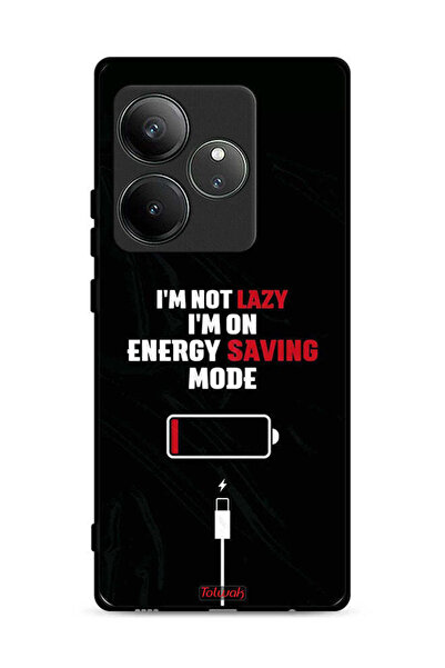 Tolwak غطاء حماية لهاتف Realme GT 6T 5G أنا لست كسولاً، أنا في وضع توفير الطاقة