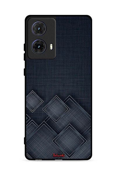 Tolwak غطاء حماية لهاتف موتورولا موتو جي 85 5 جي بنقشة مربعات على القماش