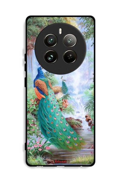 Tolwak غطاء حماية لجهاز Realme 12 Pro 5G بنقشة الطاووس