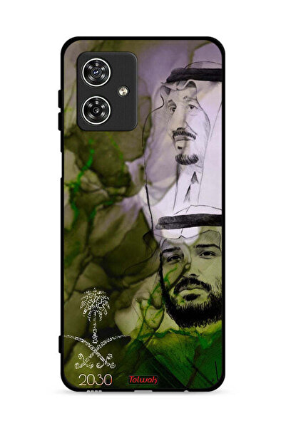 Tolwak غطاء حماية موتورولا موتو جي 54 5G - ملصق فني للملك سلمان وولي العهد محمد