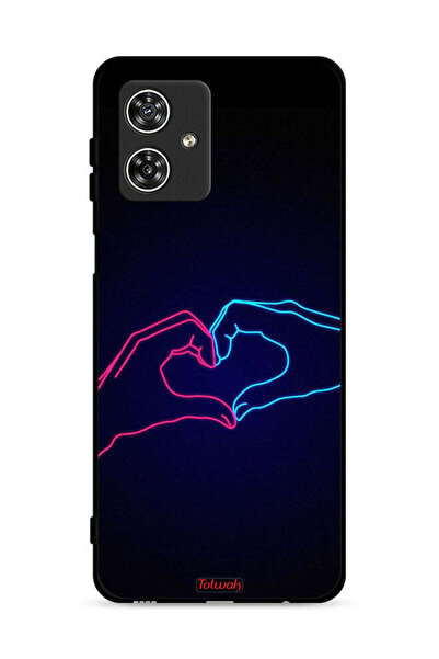 Tolwak غطاء حماية لهاتف موتورولا موتو جي 54 5 جي بتصميم يد تلامس القلب