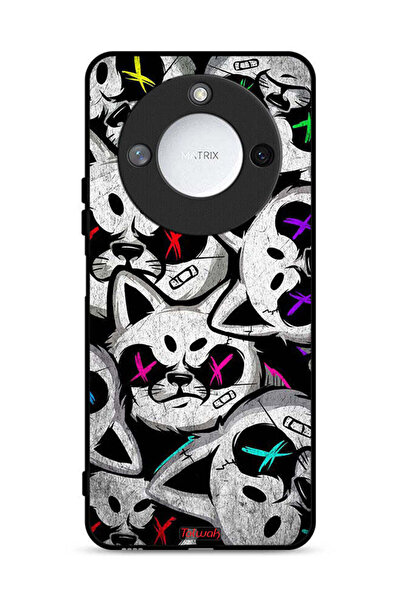 Tolwak غطاء حماية لهاتف Honor X60 5G بنقشة قطط مارشميلو