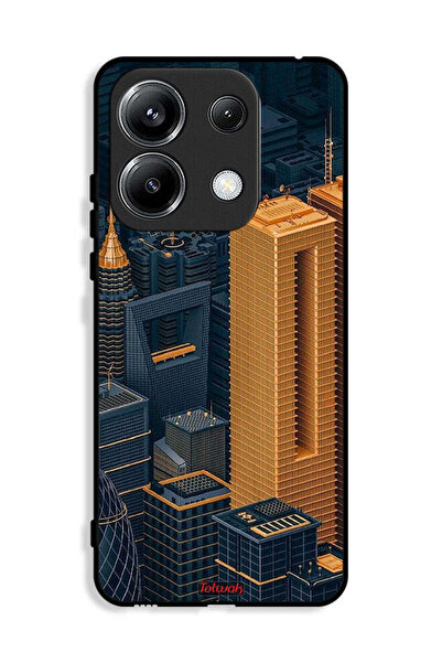 Tolwak غطاء حماية لهاتف Xiaomi Poco M6 Pro 4G برسومات مباني فنية