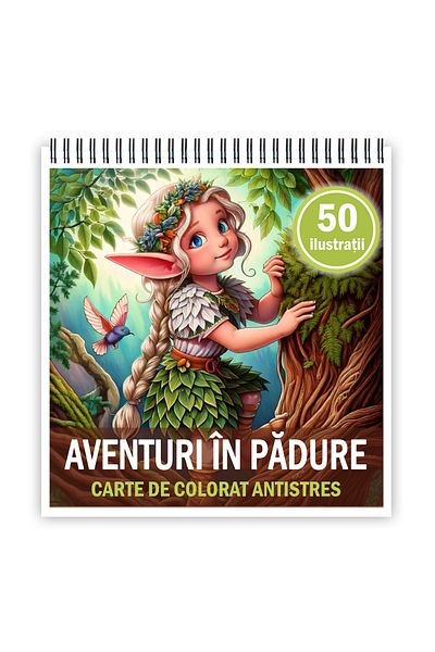 Legendary Gifts Mini coloring book, 50 illustrations Adventures in the Forest, 106 pages