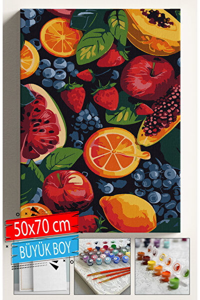 Sulepas Sayılarla Boyama Seti Numaralı Tuval Fırça Boya Dahil Kasnaklı Set 50...