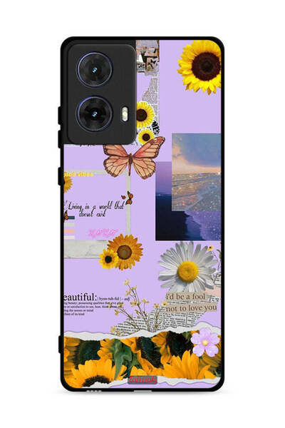 Tolwak غطاء حماية لهاتف موتورولا موتو جي 85 5G - ملصقات عباد الشمس الجميلة