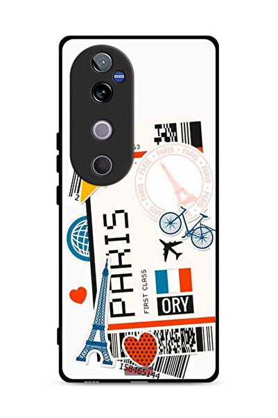 Tolwak غطاء حماية لهاتف Vivo V40 5G، ملصق باريس