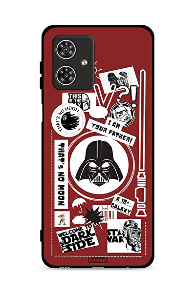 Tolwak غطاء حماية لهاتف موتورولا موتو جي 54 5G ملصق "مرحبًا بكم في الجانب الم...