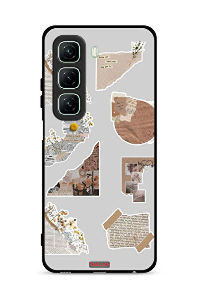 Tolwak غطاء حماية لهاتف Infinix Hot 50 5G مصنوع من قطع من الملصقات الورقية