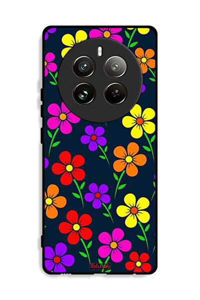 Tolwak غطاء حماية لهاتف Realme 12 Pro Plus 5G بنقشة زهور ملونة