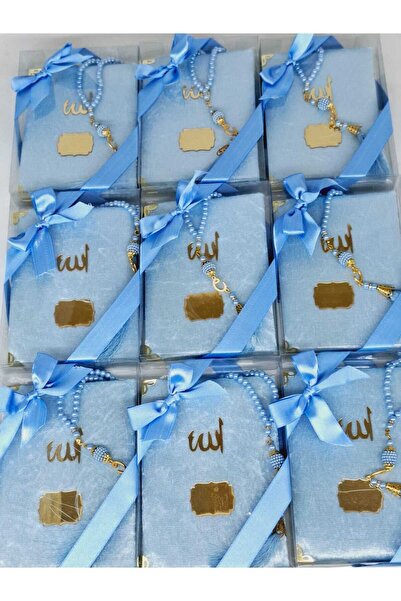 hira tasarım 10 Adet Kutulu Yasin Kitabı-tesbih Seti Mevlid Seti