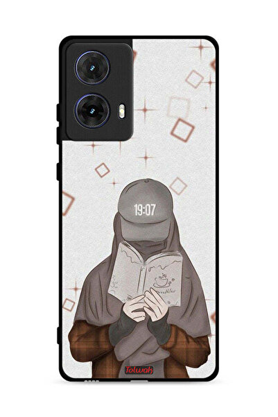 Tolwak غطاء حماية لهاتف موتورولا موتو جي 85 5G - فتاة تقرأ الفن