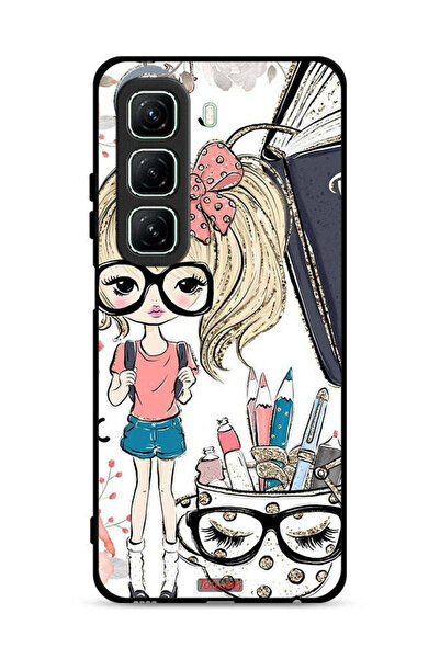 Tolwak غطاء حماية لهاتف Infinix Hot 50 5G برسومات فتاة وحيد القرن