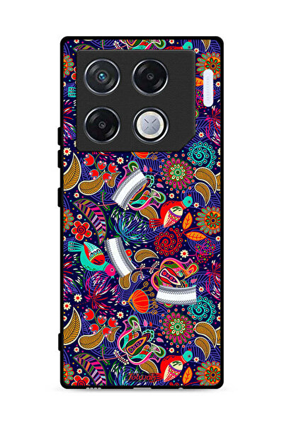 Tolwak غطاء حماية لهاتف Infinix GT 20 Pro 5G بنقشة أوراق طيور ملونة وزهور