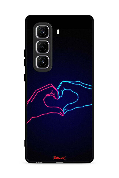 Tolwak غطاء حماية لهاتف Infinix Hot 50 Pro Plus 4G بتصميم يد مؤثرة تصنع القلب