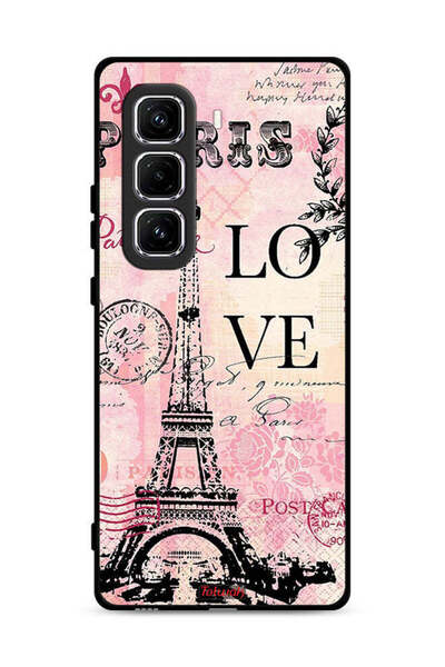 Tolwak غطاء حماية لهاتف Infinix Hot 50 Pro Plus 4G بطبعة باريس لوف