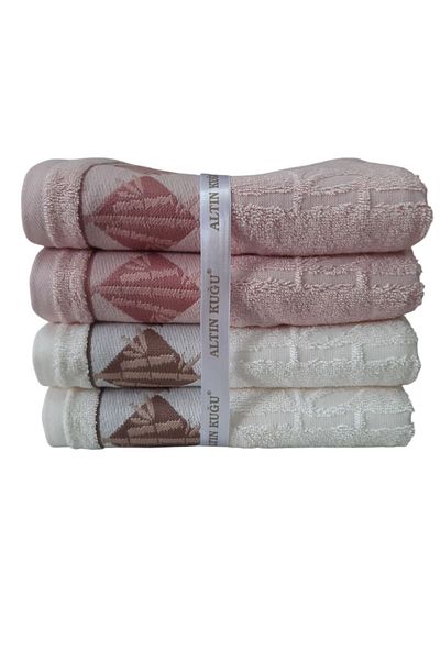 Özdilek Osaka Bamboo Towel 4 Pieces - Pink Cream