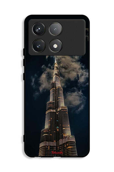 Tolwak Xiaomi Redmi K70E 5G Protective Case Cover Burj Khalifa In Night
