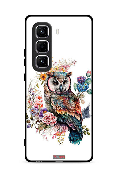 Tolwak غطاء حماية لهاتف Infinix Hot 50 Pro Plus 4G بتصميم بومة فنية تجريدية