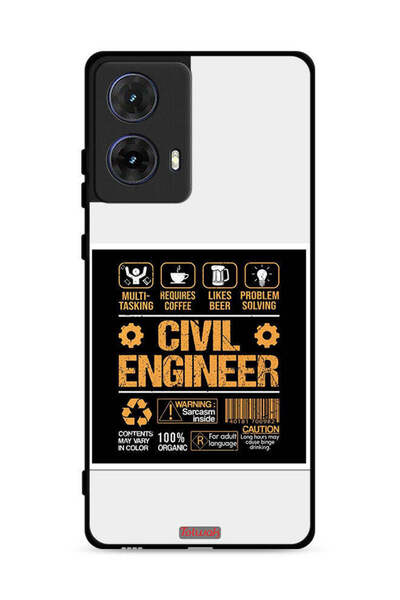 Tolwak غطاء حماية لهاتف موتورولا موتو جي 85 5G - ملصق مهندس مدني