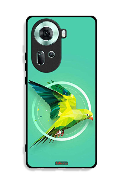 Tolwak غطاء حماية لهاتف Oppo Reno11 5G بتصميم فن تجريدي ببغاء