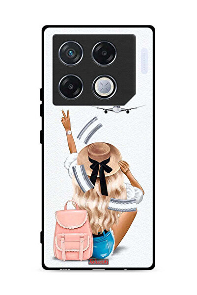Tolwak غطاء حماية لهاتف Infinix GT 20 Pro 5G بتصميم فتاة تحب السفر