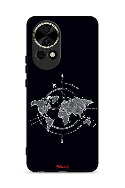 Tolwak غطاء حماية لهاتف هواوي نوفا 13 5G برسومات البوصلة