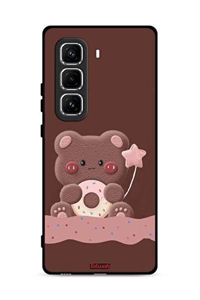 Tolwak غطاء حماية لهاتف Infinix Hot 50 Pro Plus 4G بطبعة دونات بير