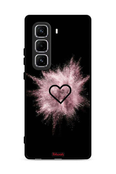 Tolwak غطاء حماية لهاتف Infinix Hot 50 Pro Plus 4G بتصميم قلب لامع