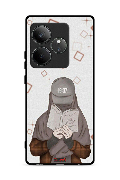 Tolwak غطاء حماية لهاتف Realme GT 6T 5G، رسم فتاة تقرأ الفن