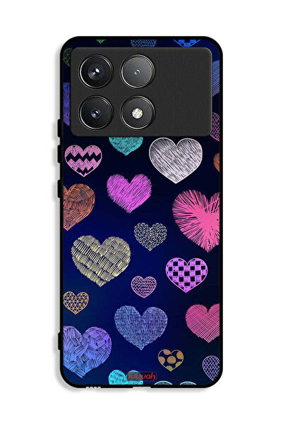 Tolwak غطاء حماية لهاتف شاومي ريدمي K70E 5G بنقشة قلوب داجا