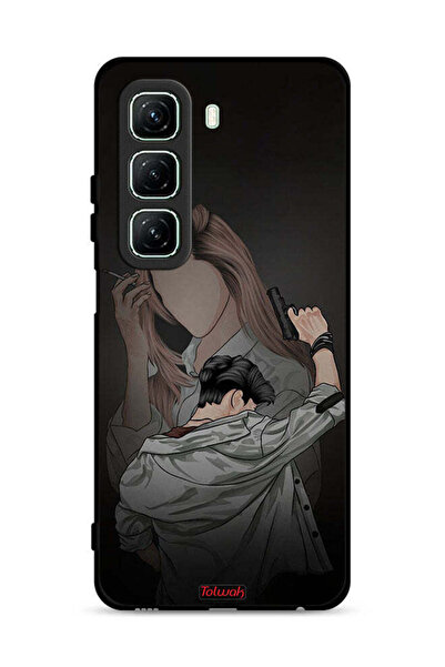 Tolwak غطاء حماية لهاتف Infinix Hot 50 5G بطبعة عصابة زوجين