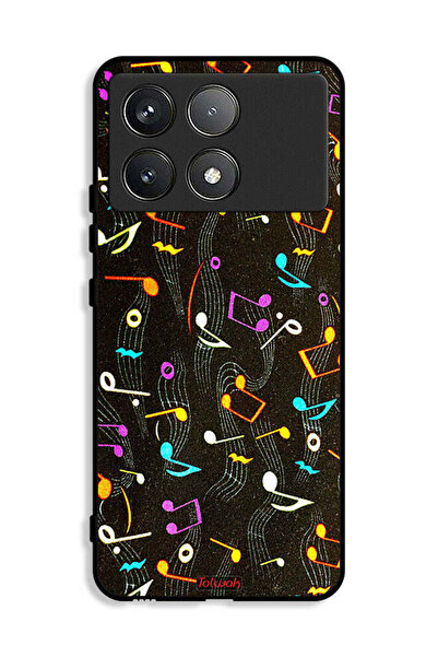 Tolwak غطاء حماية لهاتف Xiaomi Poco X6 Pro 5G بنمط قماش موسيقي
