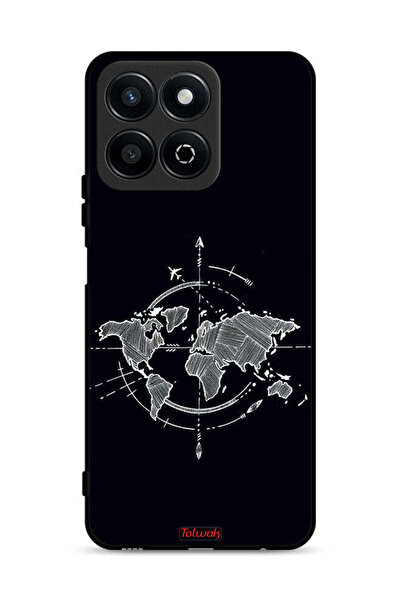 Tolwak غطاء حماية لهاتف Honor X7c 4G بتصميم البوصلة