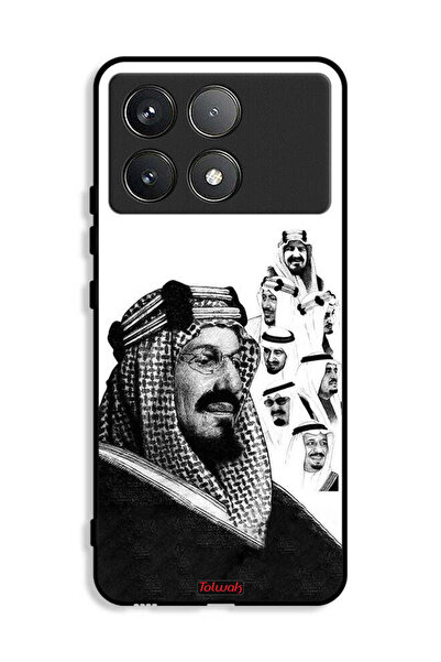 Tolwak غطاء حماية لهاتف شاومي ريدمي K70E 5G، ملصق فني أبيض وأسود لملوك المملك...