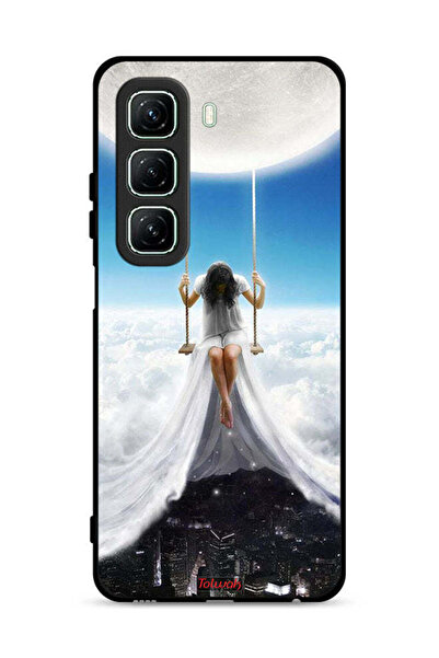 Tolwak غطاء حماية لهاتف Infinix Hot 50 5G برسومات مدينة الغيوم والقمر