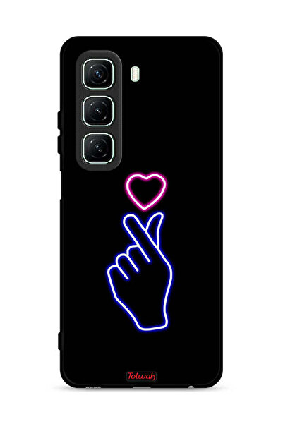 Tolwak غطاء حماية لهاتف Infinix Hot 50 5G برسومات قلب سناب