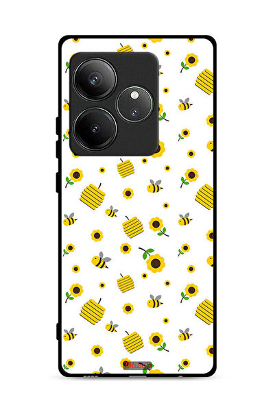 Tolwak غطاء حماية لهاتف Realme GT Neo6 SE 5G بنقشة عباد الشمس والنحل