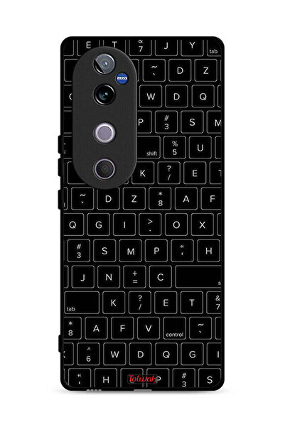 Tolwak غطاء حماية لهاتف Vivo V40 5G بنمط مفاتيح لوحة المفاتيح العشوائية