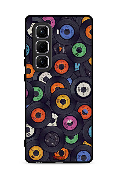 Tolwak غطاء حماية لهاتف Infinix Hot 50 Pro Plus 4G بنمط أقراص مضغوطة