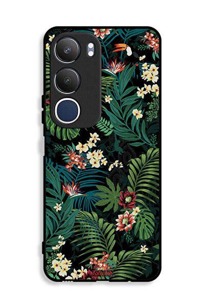 Tolwak غطاء حماية لهاتف Vivo Y19s 4G بنقشة أوراق استوائية