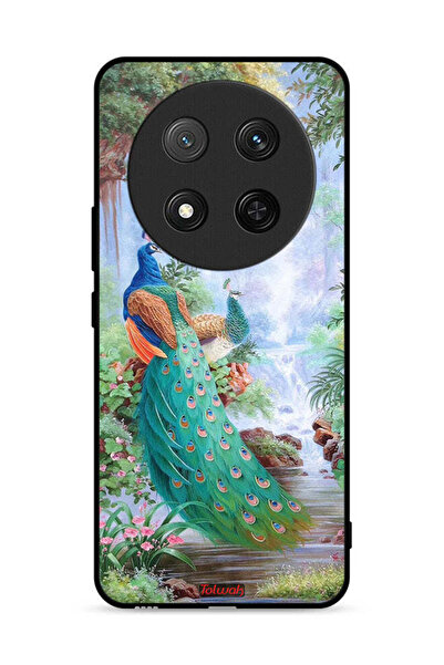 Tolwak غطاء حماية لهاتف Honor X9c 5G بنقشة الطاووس