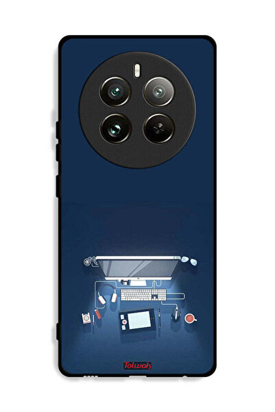 Tolwak غطاء حماية لجهاز Realme 12 Pro Plus 5G بتصميم فني لمكتب الكمبيوتر