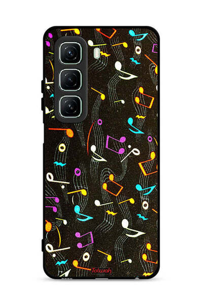 Tolwak غطاء حماية لهاتف Infinix Hot 50 5G بنمط قماش موسيقي