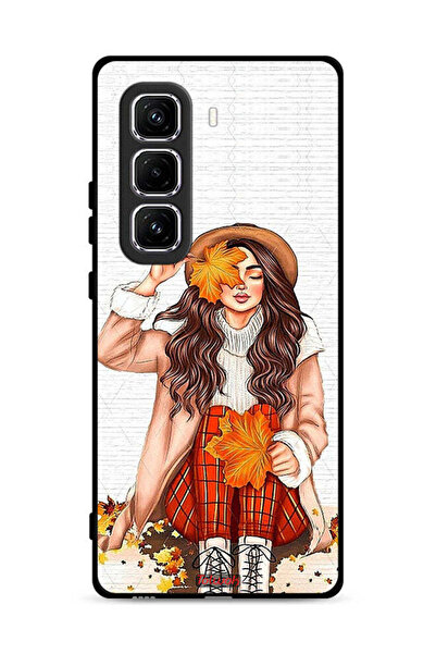 Tolwak غطاء حماية لهاتف Infinix Hot 50 Pro Plus 4G يحمل صورة أوراق الخريف