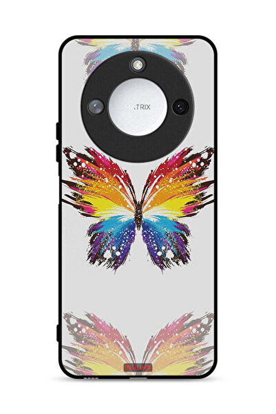 Tolwak غطاء حماية لهاتف Honor X60 5G بخلفية بسيطة وفن رقمي وبساطة الفراشة