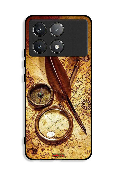 Tolwak غطاء حماية لهاتف شاومي ريدمي K70E 5G بتصميم بوصلة عتيقة