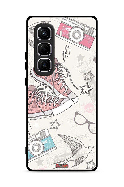 Tolwak غطاء حماية لهاتف Infinix Hot 50 Pro Plus 4G بتصميم حذاء من القماش وفن ...