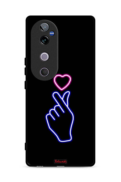 Tolwak غطاء حماية لهاتف Vivo V40 5G بنقشة قلب سريع